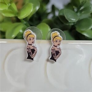 Disney Cinderella Goth Princess Stud Earrings